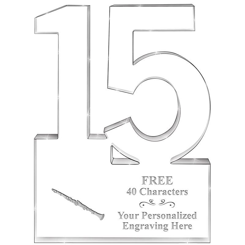 6" 15 YEARS OF SERVICE ACRYLIC