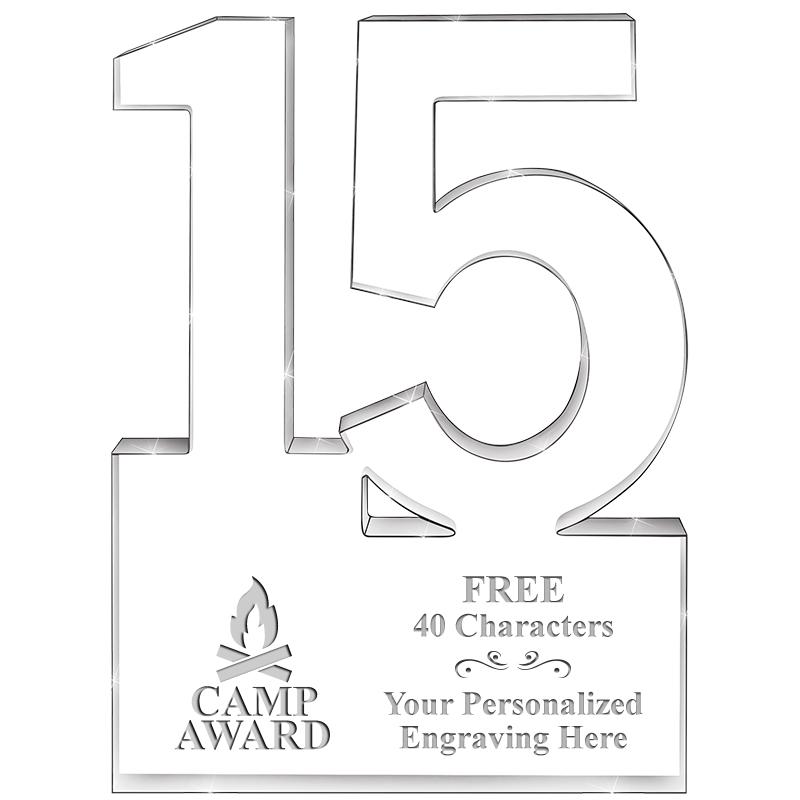 6" 15 YEARS OF SERVICE ACRYLIC