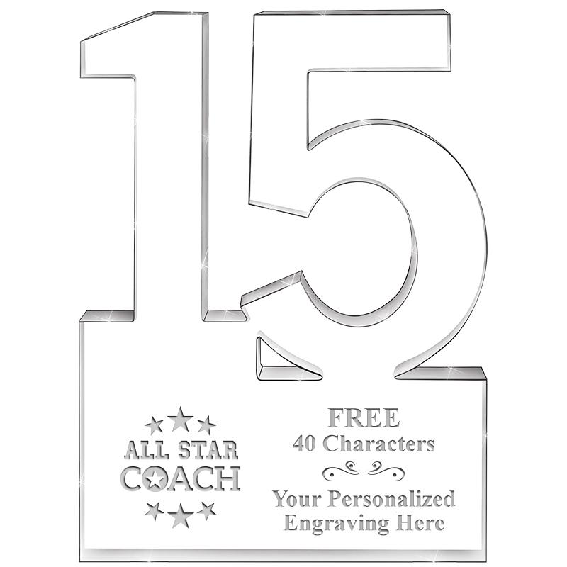 6" 15 YEARS OF SERVICE ACRYLIC