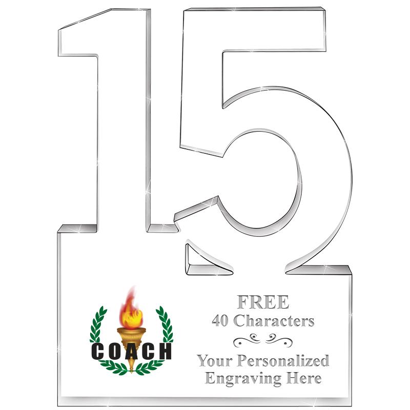 6" 15 YEARS OF SERVICE ACRYLIC