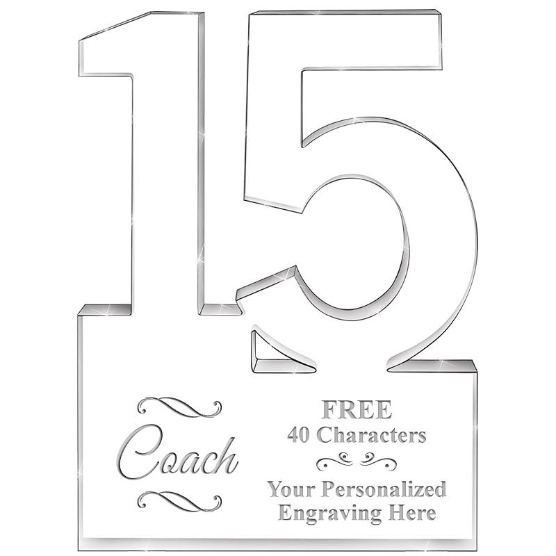 6" 15 YEARS OF SERVICE ACRYLIC