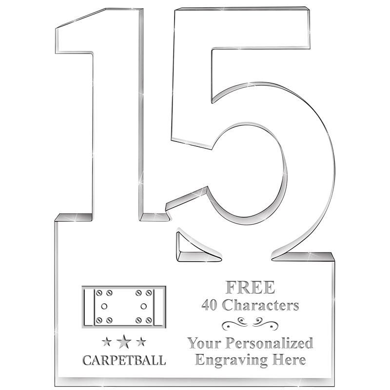 6" 15 YEARS OF SERVICE ACRYLIC