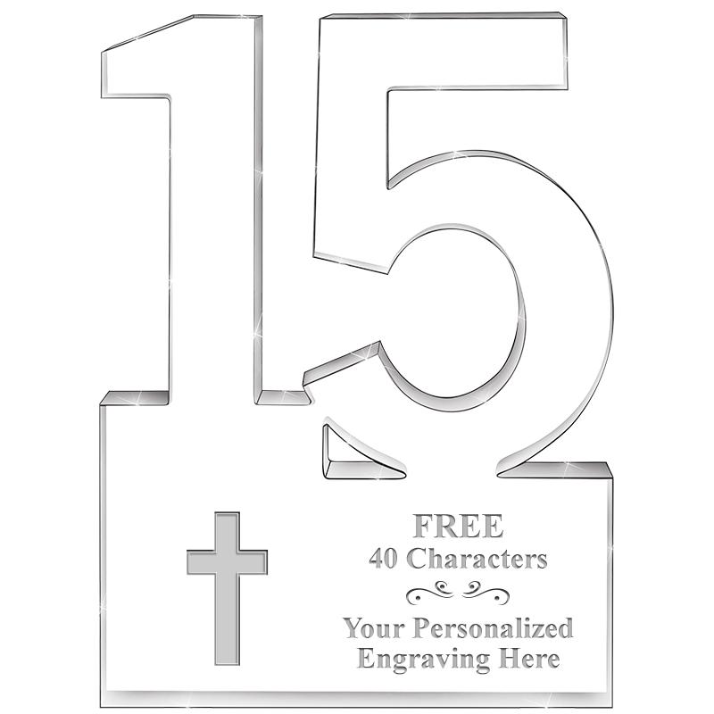 6" 15 YEARS OF SERVICE ACRYLIC