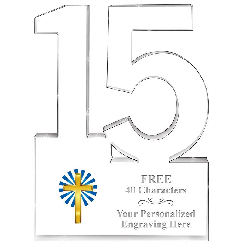 6" 15 YEARS OF SERVICE ACRYLIC