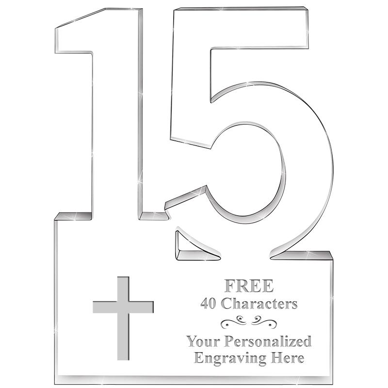 6" 15 YEARS OF SERVICE ACRYLIC