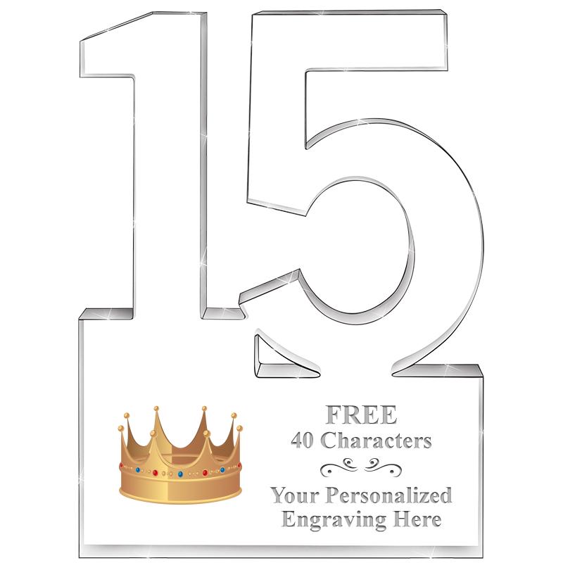 6" 15 YEARS OF SERVICE ACRYLIC