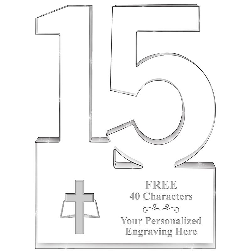 6" 15 YEARS OF SERVICE ACRYLIC