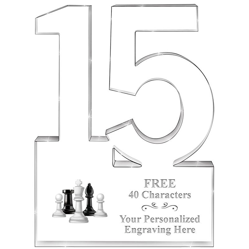 6" 15 YEARS OF SERVICE ACRYLIC