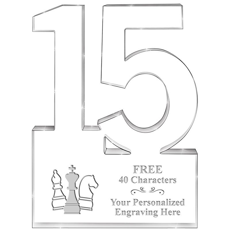 6" 15 YEARS OF SERVICE ACRYLIC