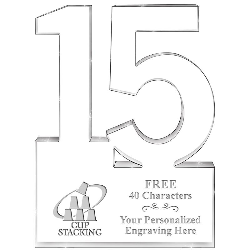 6" 15 YEARS OF SERVICE ACRYLIC