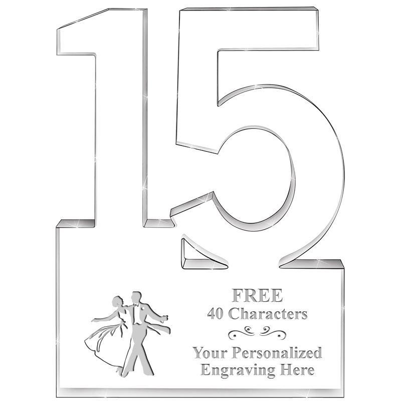 6" 15 YEARS OF SERVICE ACRYLIC