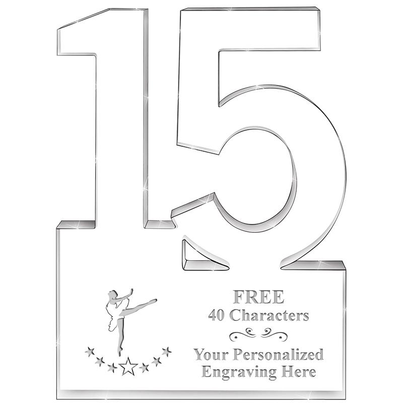 6" 15 YEARS OF SERVICE ACRYLIC