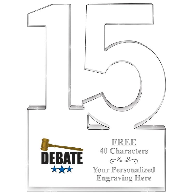 6" 15 YEARS OF SERVICE ACRYLIC