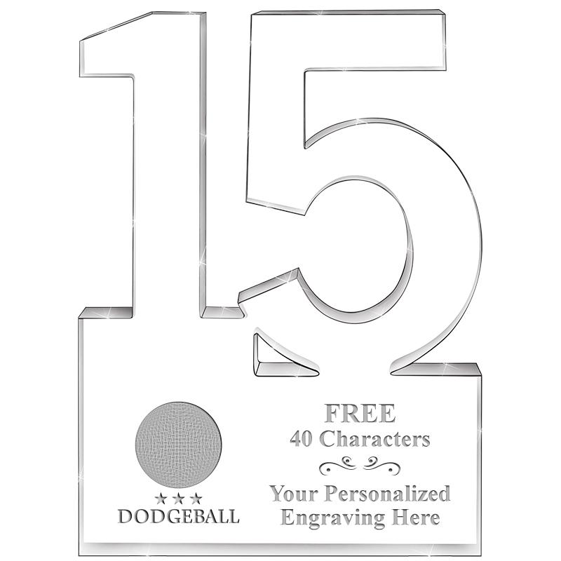 6" 15 YEARS OF SERVICE ACRYLIC