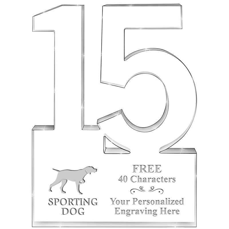 6" 15 YEARS OF SERVICE ACRYLIC