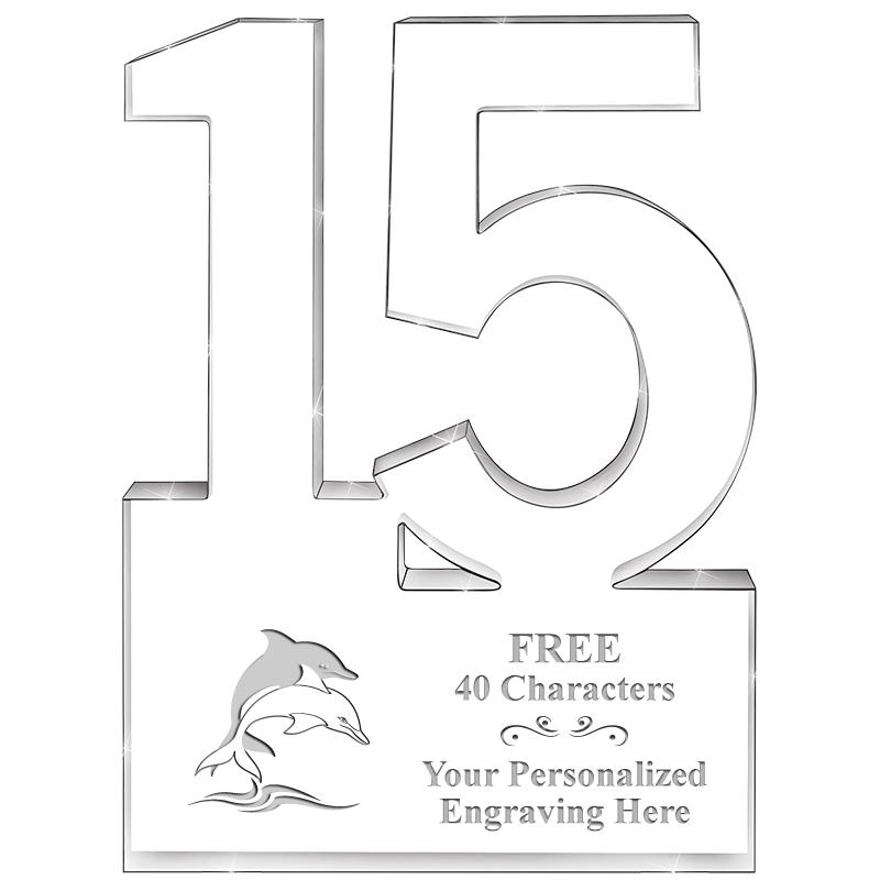 6" 15 YEARS OF SERVICE ACRYLIC