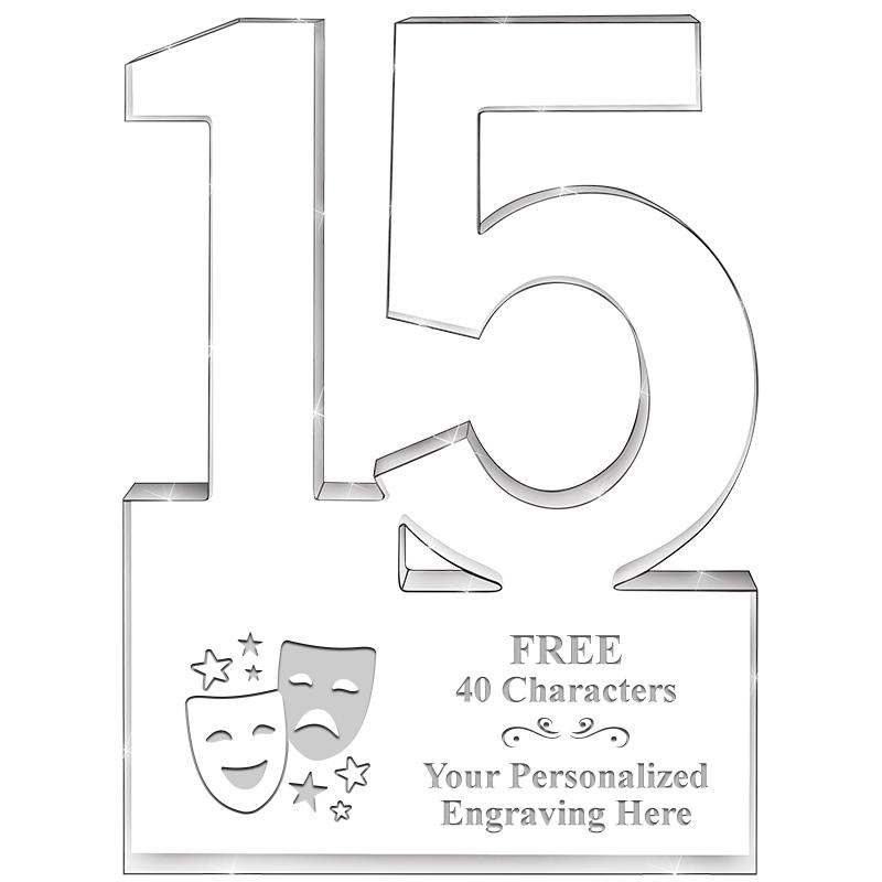 6" 15 YEARS OF SERVICE ACRYLIC