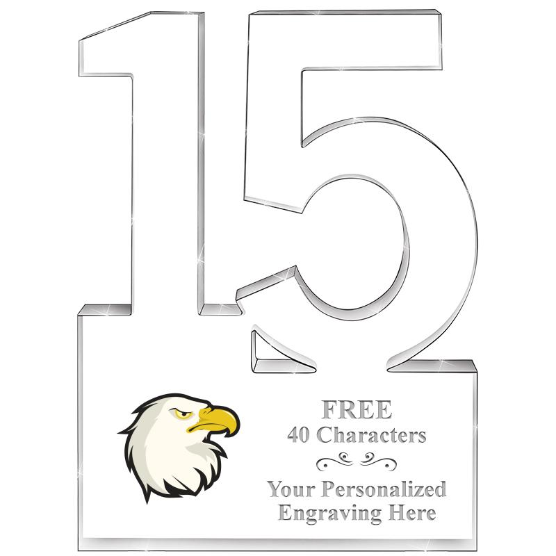 6" 15 YEARS OF SERVICE ACRYLIC