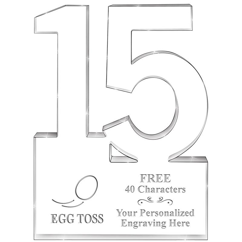 6" 15 YEARS OF SERVICE ACRYLIC