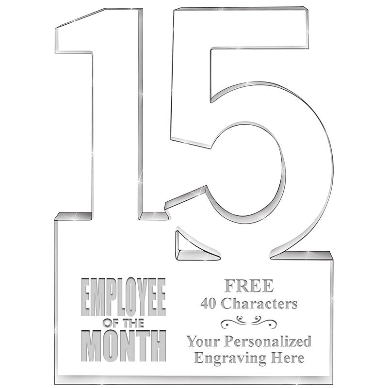 6" 15 YEARS OF SERVICE ACRYLIC