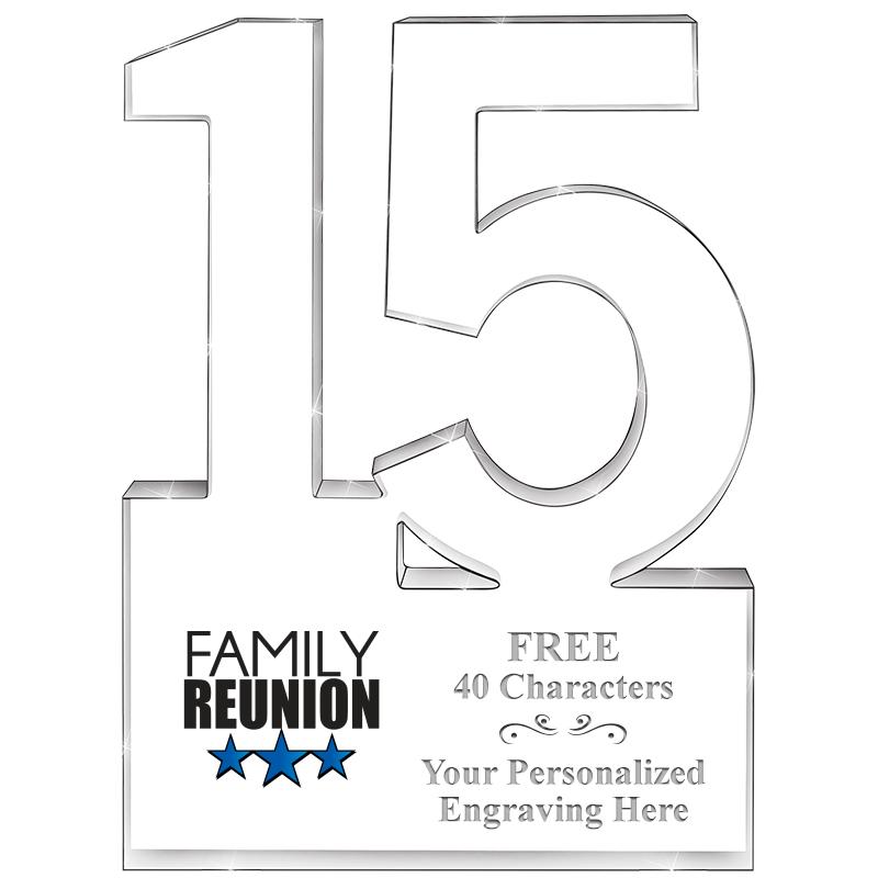 6" 15 YEARS OF SERVICE ACRYLIC