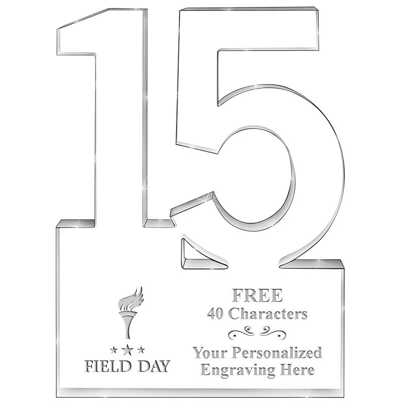 6" 15 YEARS OF SERVICE ACRYLIC