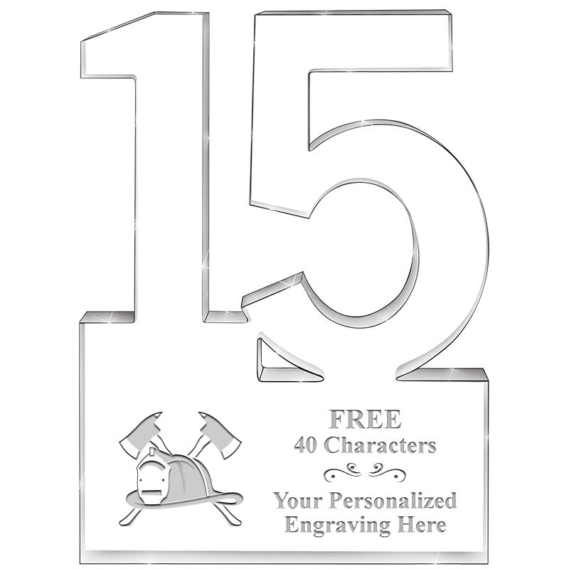 6" 15 YEARS OF SERVICE ACRYLIC