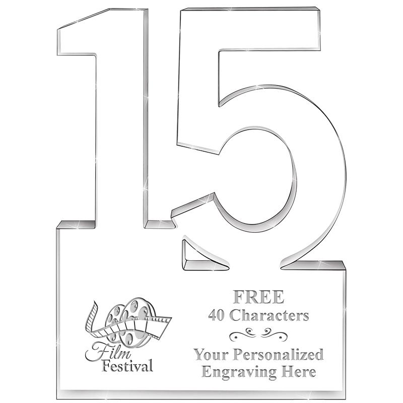 6" 15 YEARS OF SERVICE ACRYLIC