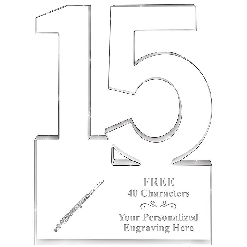 6" 15 YEARS OF SERVICE ACRYLIC