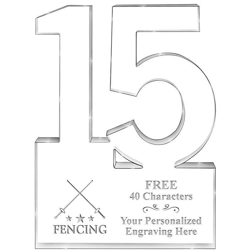 6" 15 YEARS OF SERVICE ACRYLIC