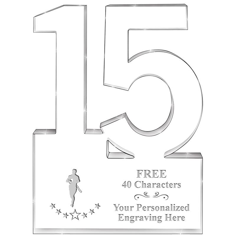 6" 15 YEARS OF SERVICE ACRYLIC