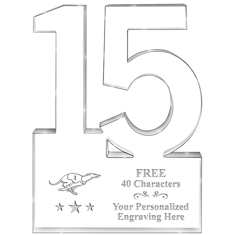 6" 15 YEARS OF SERVICE ACRYLIC
