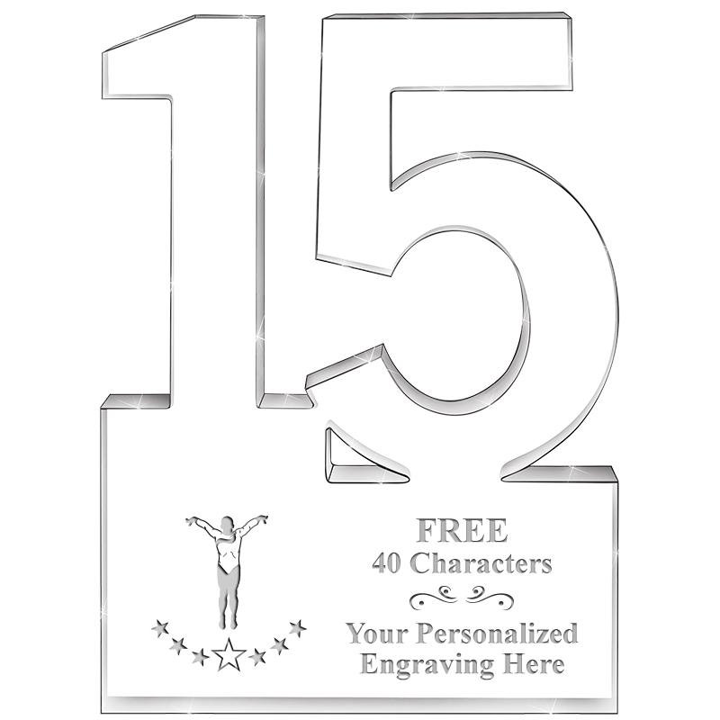 6" 15 YEARS OF SERVICE ACRYLIC