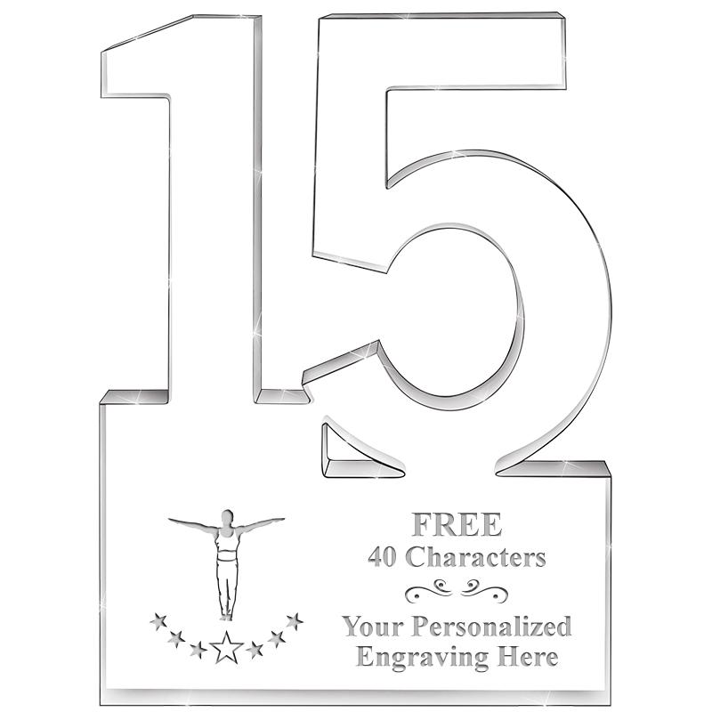 6" 15 YEARS OF SERVICE ACRYLIC