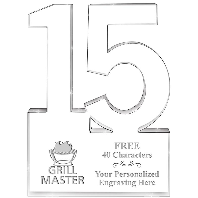 6" 15 YEARS OF SERVICE ACRYLIC