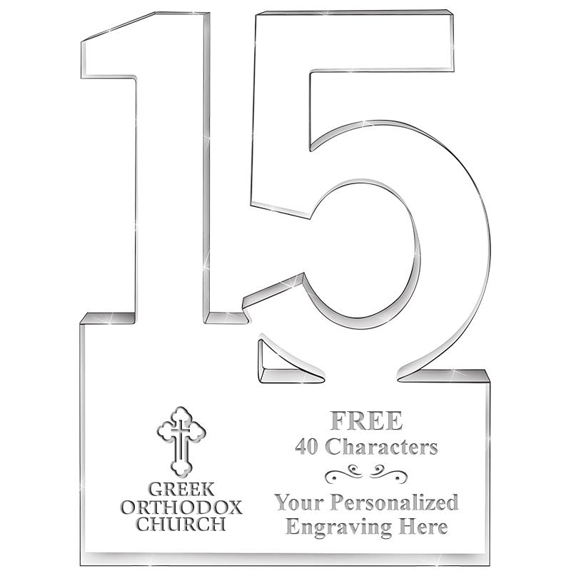 6" 15 YEARS OF SERVICE ACRYLIC