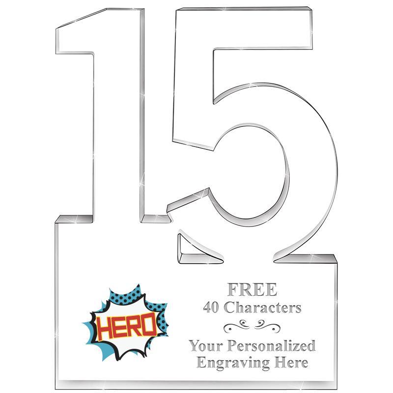 6" 15 YEARS OF SERVICE ACRYLIC