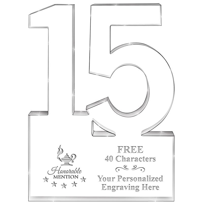 6" 15 YEARS OF SERVICE ACRYLIC