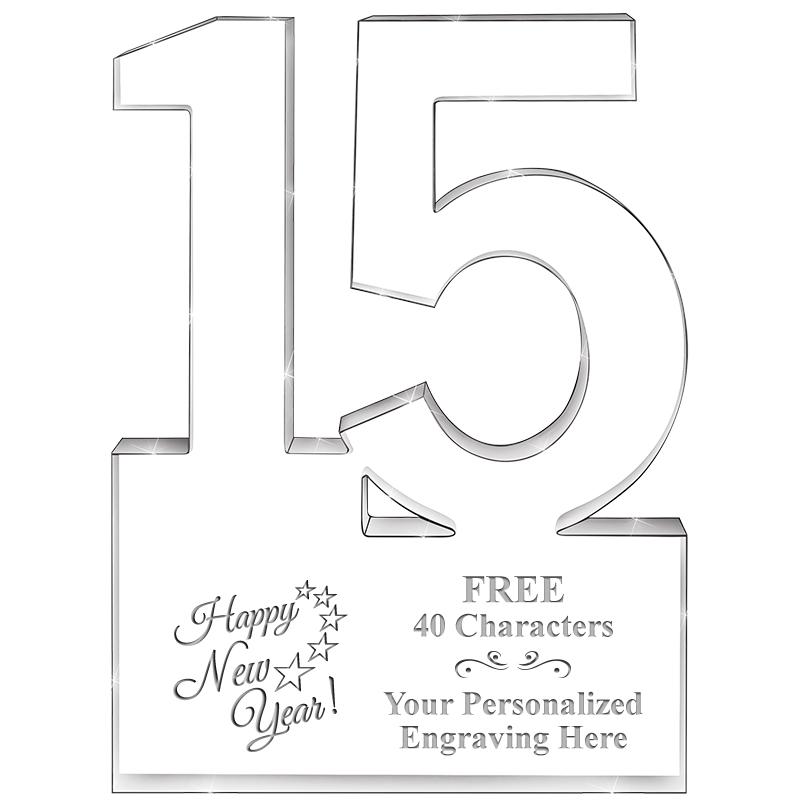 6" 15 YEARS OF SERVICE ACRYLIC