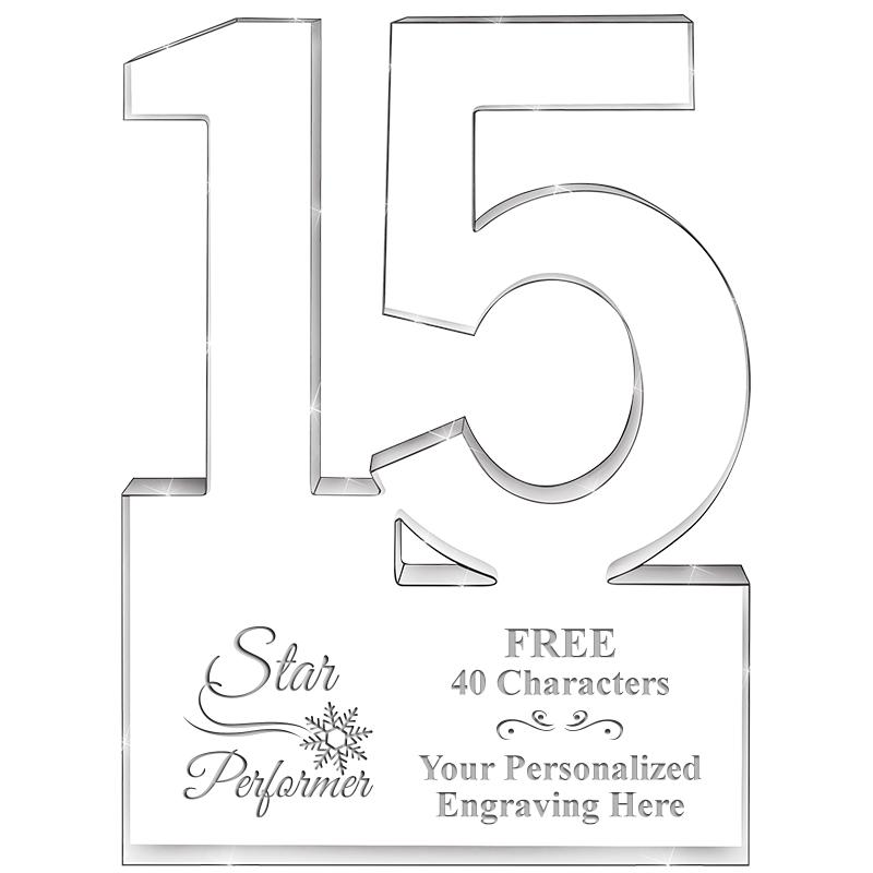 6" 15 YEARS OF SERVICE ACRYLIC