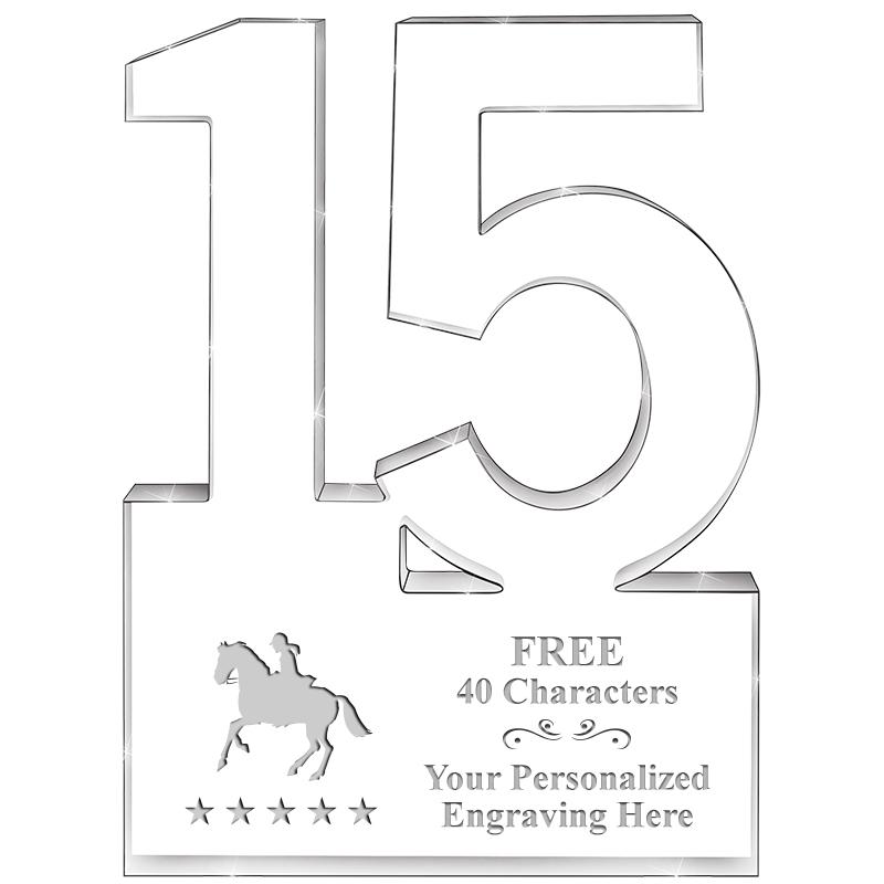 6" 15 YEARS OF SERVICE ACRYLIC