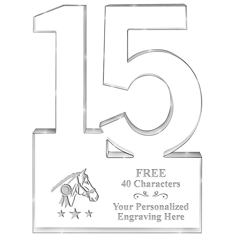 6" 15 YEARS OF SERVICE ACRYLIC