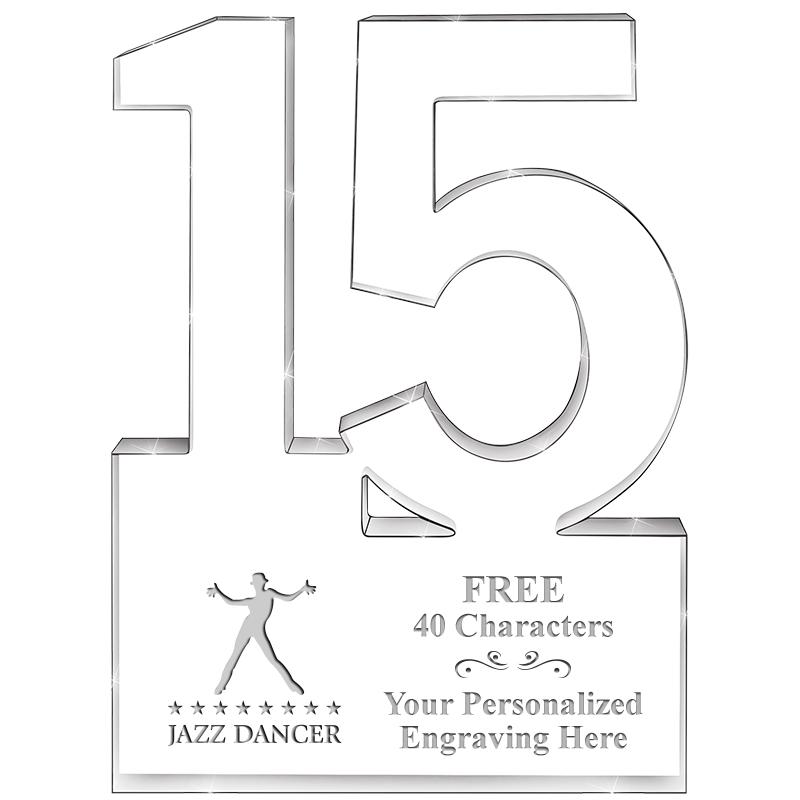 6" 15 YEARS OF SERVICE ACRYLIC