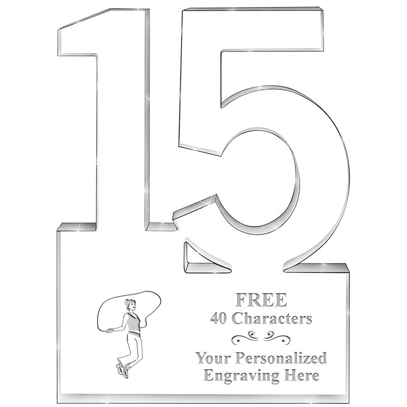 6" 15 YEARS OF SERVICE ACRYLIC