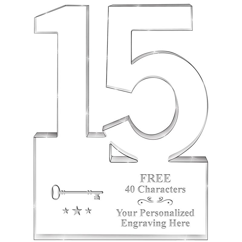 6" 15 YEARS OF SERVICE ACRYLIC