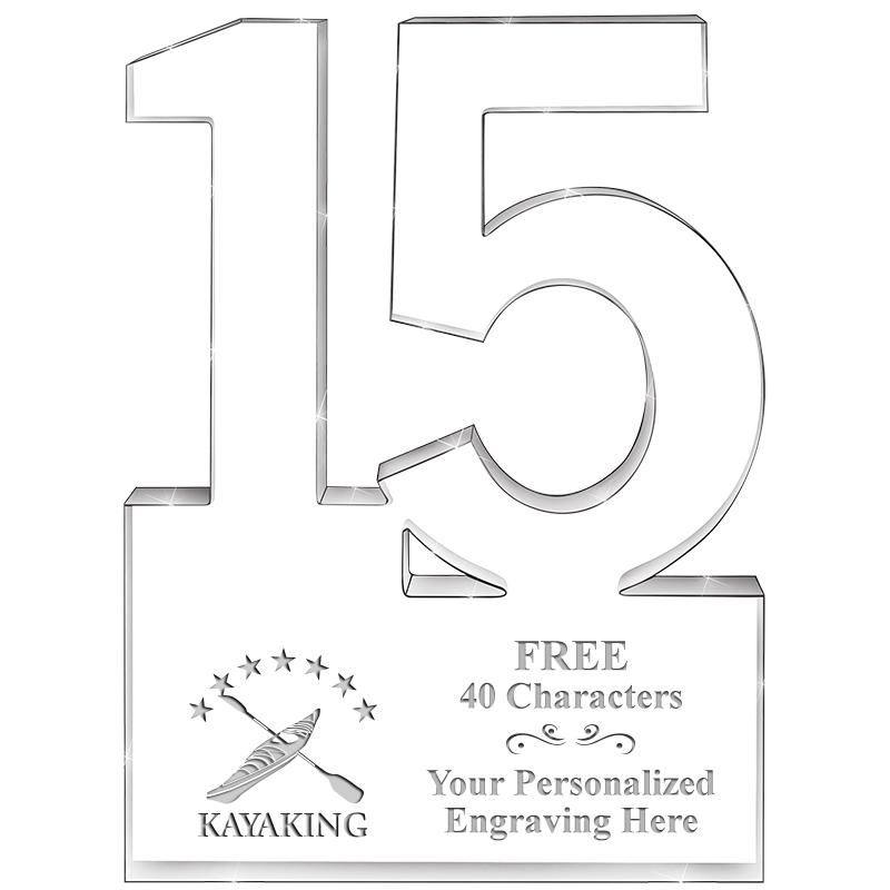 6" 15 YEARS OF SERVICE ACRYLIC