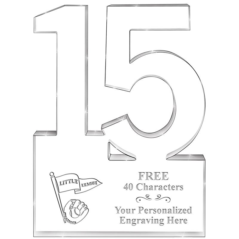 6" 15 YEARS OF SERVICE ACRYLIC