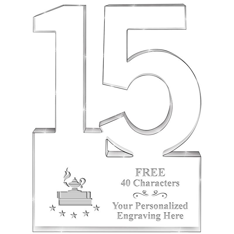 6" 15 YEARS OF SERVICE ACRYLIC