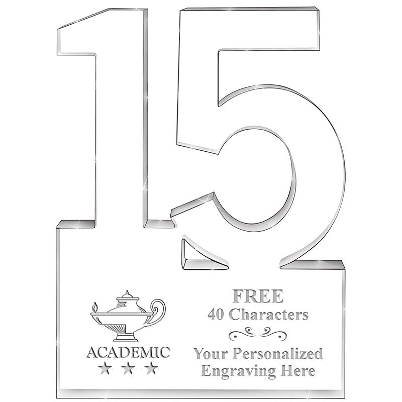 6" 15 YEARS OF SERVICE ACRYLIC