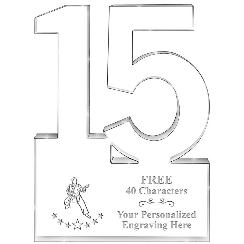 6" 15 YEARS OF SERVICE ACRYLIC